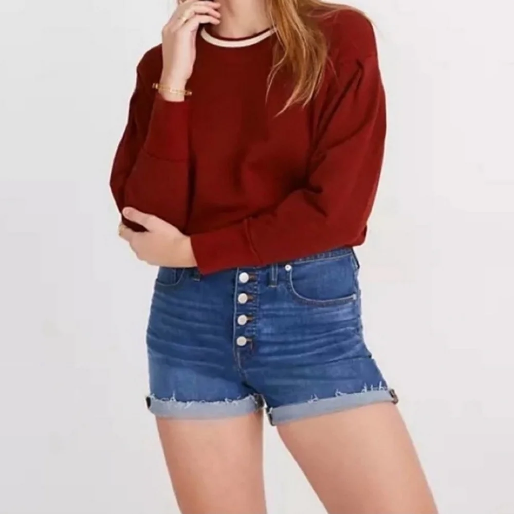Madewell High Rise Denim Shorts in Derby Wash